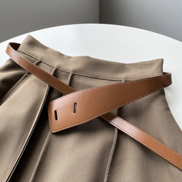 Temperament Pu Leather Personalized Knot Buckle Belt OP1020 YS