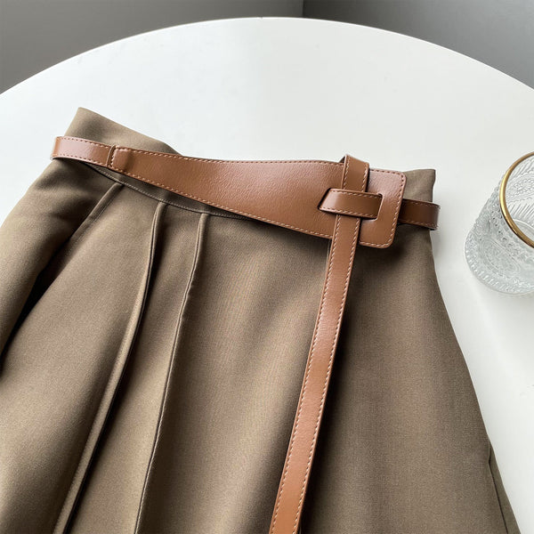 Temperament Pu Leather Personalized Knot Buckle Belt OP1020 YS