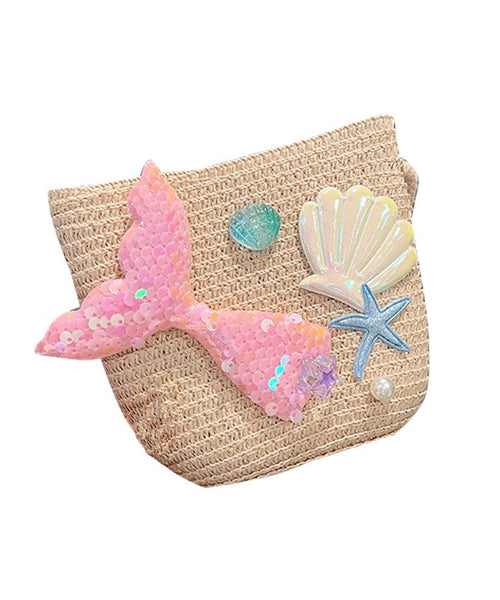 Ocean Mermaid Style Sequins Kids Messenger Bag IU011 Bag-BGS240803
