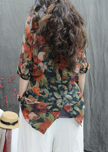 Coats Peter Orange Collar Pan Cotton Button Pockets Bracelet FashionChic