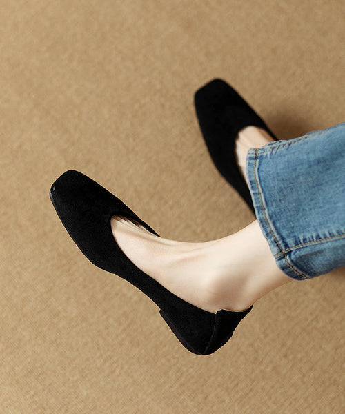 Feet Orange Splicing Flat Comfortable Shoes Suede FashionChic