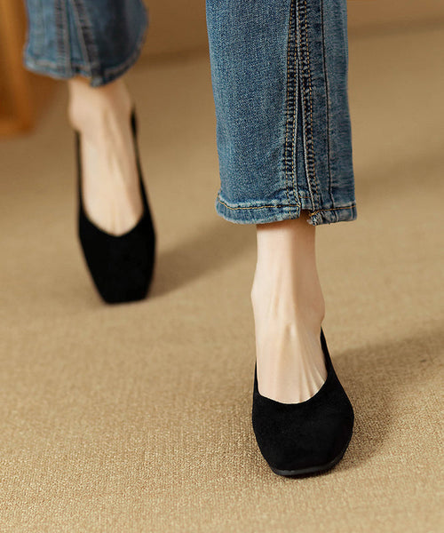 Feet Orange Splicing Flat Comfortable Shoes Suede FashionChic