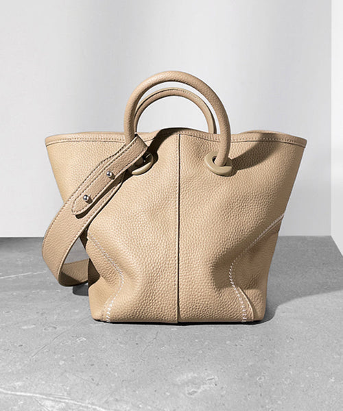 Organic Brown Patchwork Faux Leather Tote Handbag MM031 Bag-BGS240620