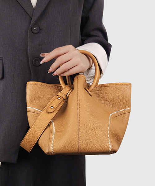 Organic Brown Patchwork Faux Leather Tote Handbag MM031 Bag-BGS240620