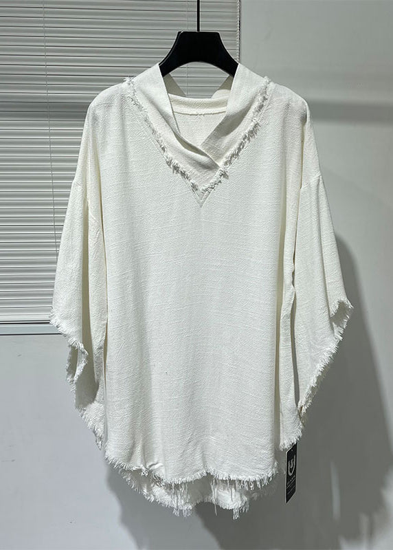 Original Asymmetrical Loose Linen T Shirt For Men's Bat Sleeves AP036 GK-MENT240718