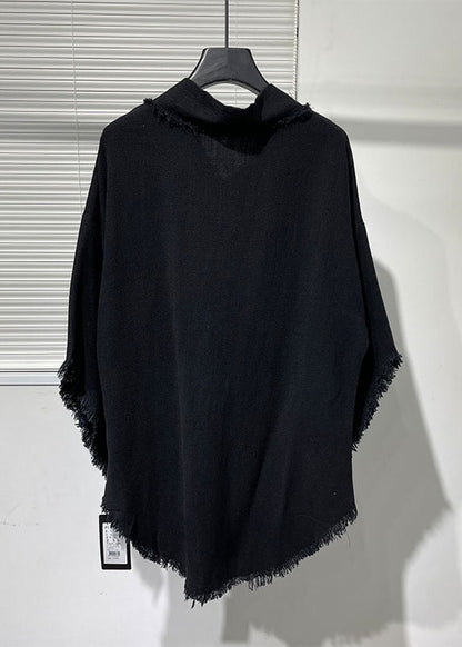 Original Asymmetrical Loose Linen T Shirt For Men's Bat Sleeves AP036 GK-MENT240718