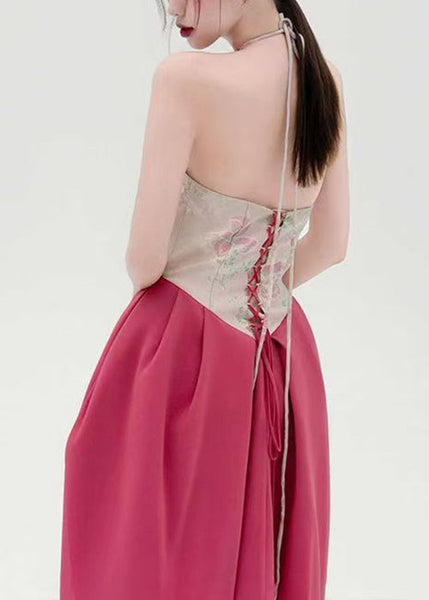 Backless Maxi Dresses Cotton Patchwork Up Print Original Lace FashionChic