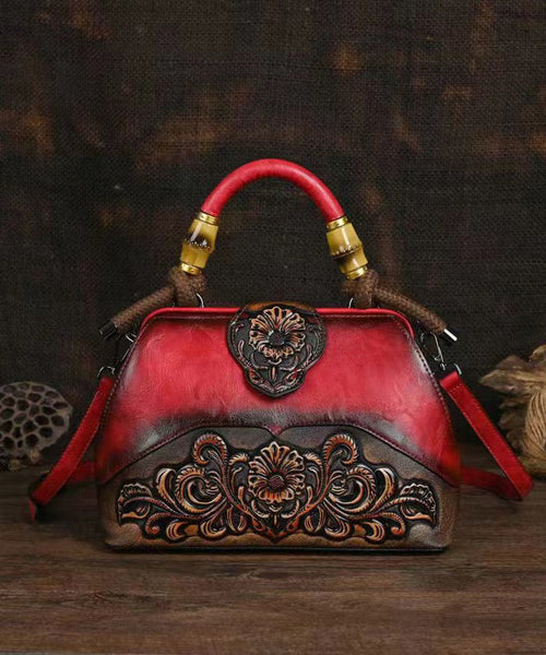 Original Beige Handmade Retro Embossed Handbag HJ1005 Ada Fashion