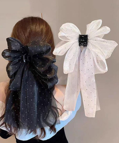 Hairpin Tulle Ribbon Black Bow Dot Original FashionChic