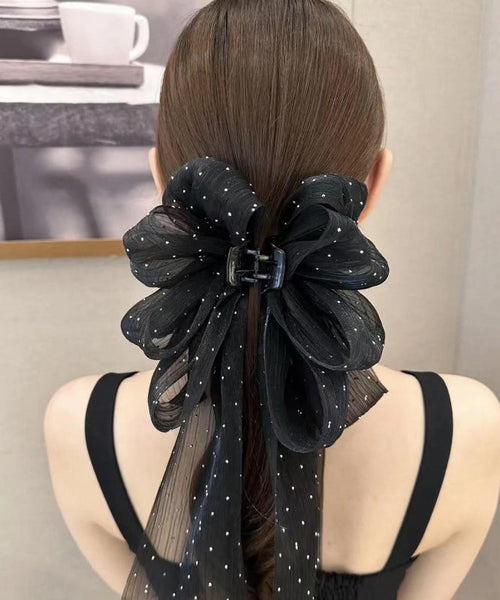 Hairpin Tulle Ribbon Black Bow Dot Original FashionChic