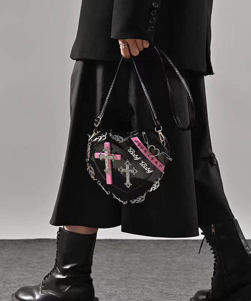 Original Cross Design Rivet Heart Messenger Bag GG075 Bag-BGS240606