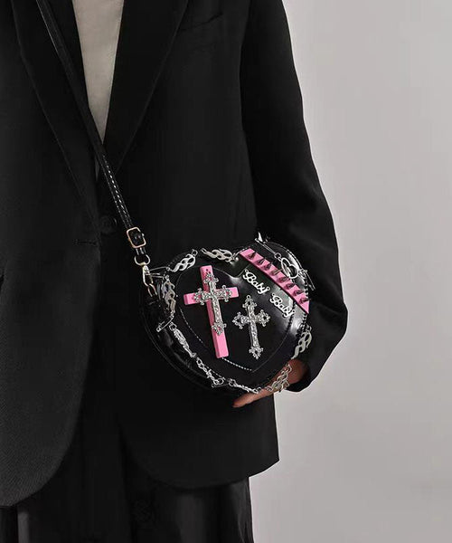 Original Cross Design Rivet Heart Messenger Bag GG075 Bag-BGS240606