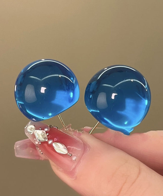 Stud Resin Alloy Original Design Blue Earrings FashionChic