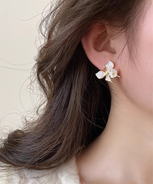 Floral Silver Shell Overgild Sterling Blue Design Original FashionChic