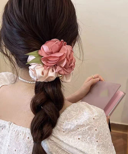 Rose Band Colorblock Design Silk Original Hair FashionChic