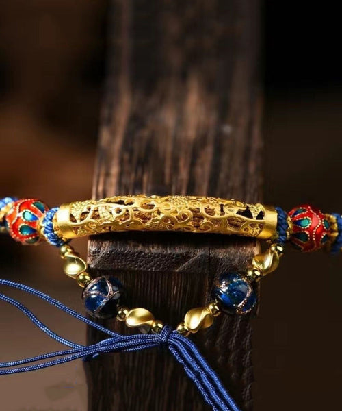 Original Design Colorblock Sterling Silver Overgild Beeswax Roundel Pendant Necklace GH1059 Ada Fashion