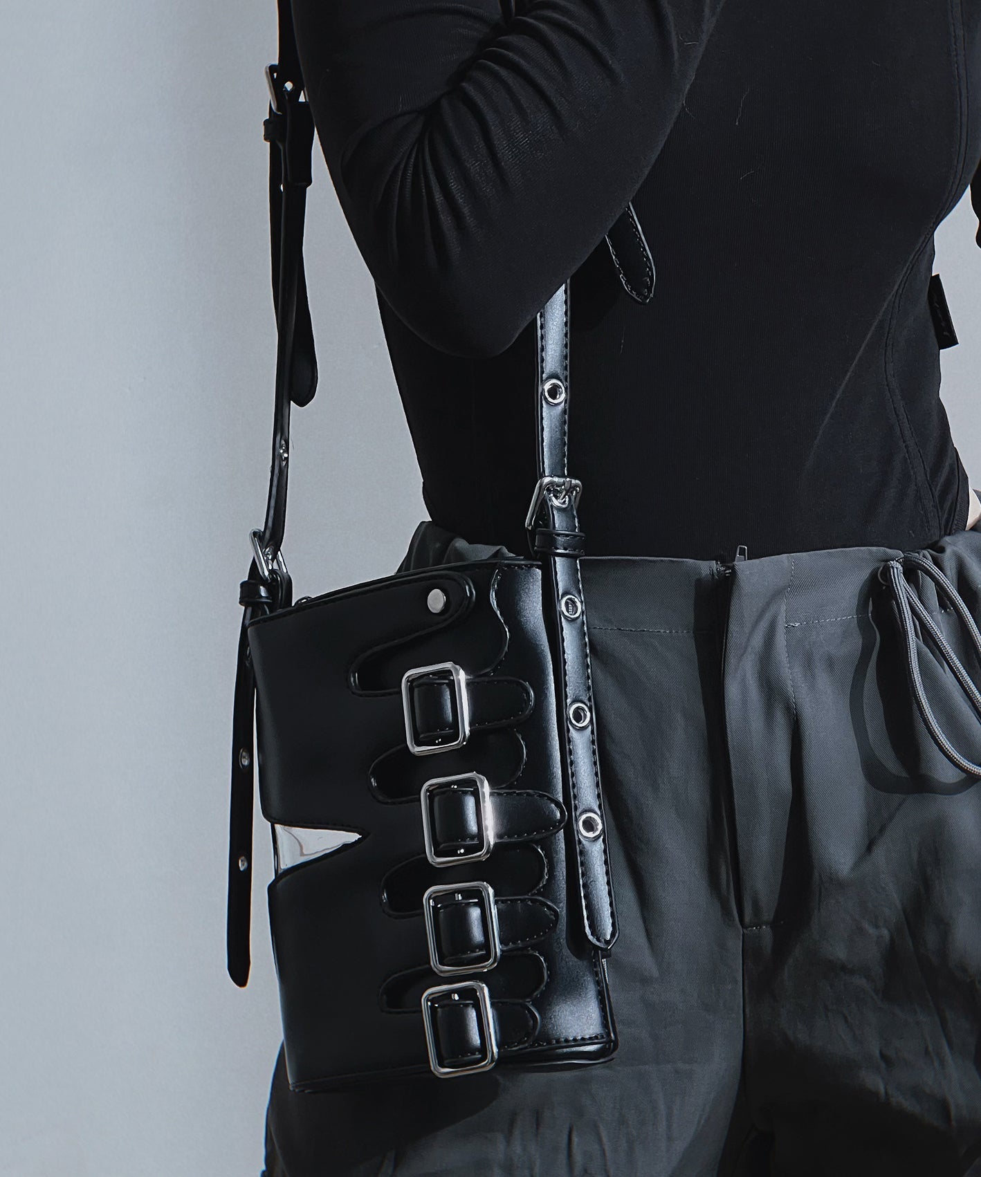 Original Design Fashion Leather Button Decorated Crossbody Bag MM046 Bag-BGS240620