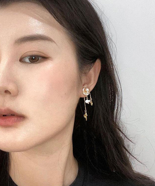 Design Drop Gold Conch Alloy Tassel Pearl Original Copper FashionChic