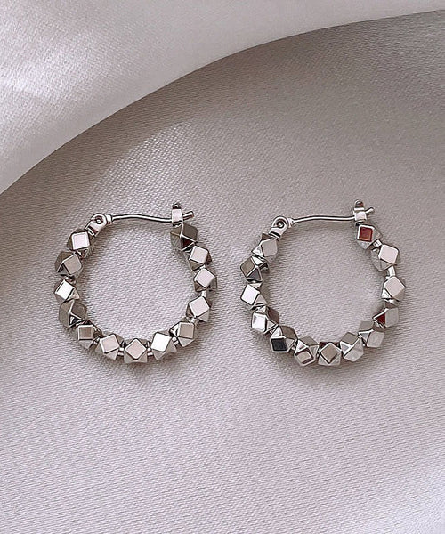 Silver Broken Copper Original Overgild Earrings Gold Design Hoop FashionChic