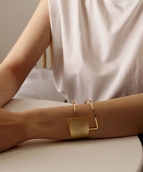 Asymmetrical Original Design Cuff Metal Gold FashionChic