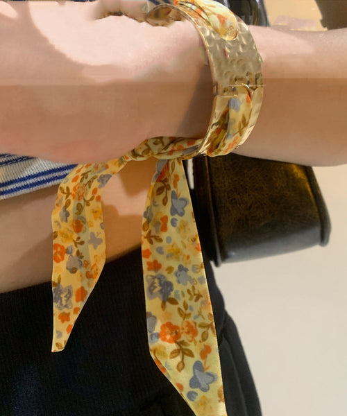 Design Overgild Gold Print Bangle Ribbon Original FashionChic