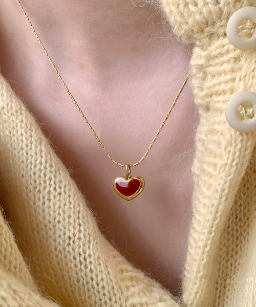 Pendant Stainless Design Glaze Love Steel Drip Original Gold FashionChic