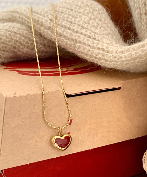 Pendant Stainless Design Glaze Love Steel Drip Original Gold FashionChic