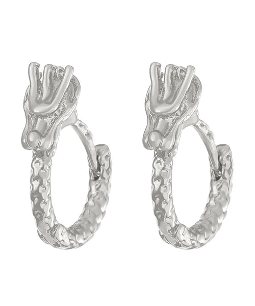 Original Design Gold Sterling Silver Overgild Animal Hoop Earrings KX1032 Ada Fashion