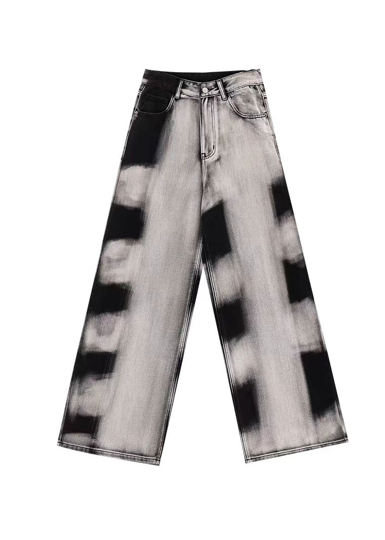 Original Design Gradient Tie Dye Denim Wide Leg Pants Fall WP045 NZ-LPTS241107