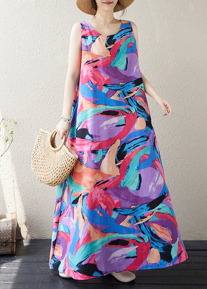 Print Holiday Large Hem Design Graffiti Exra Original Dresses FashionChic