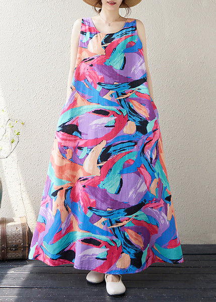 Print Holiday Large Hem Design Graffiti Exra Original Dresses FashionChic