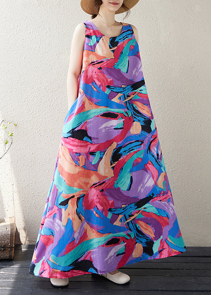 Print Holiday Large Hem Design Graffiti Exra Original Dresses FashionChic