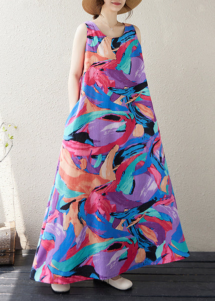 Print Holiday Large Hem Design Graffiti Exra Original Dresses FashionChic