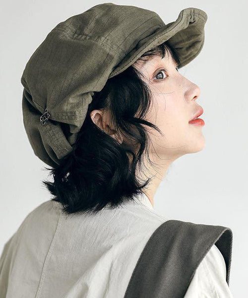 Original Design Green Stylish Patchwork Beret Hat II044 hat-HAT240825