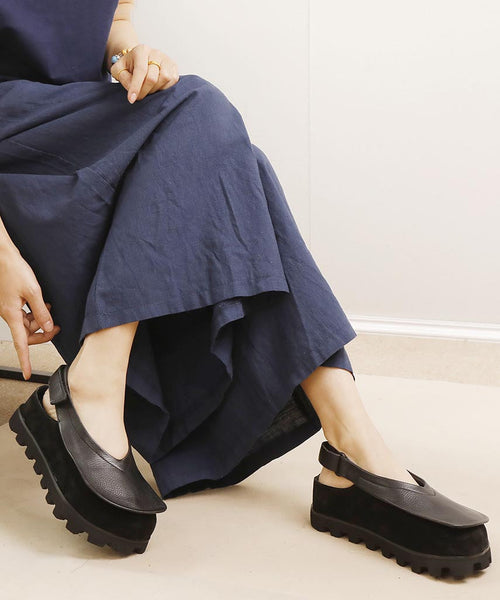 Original Design Handmade Brown Splicing Platform Flat Shoes YC030 ABC