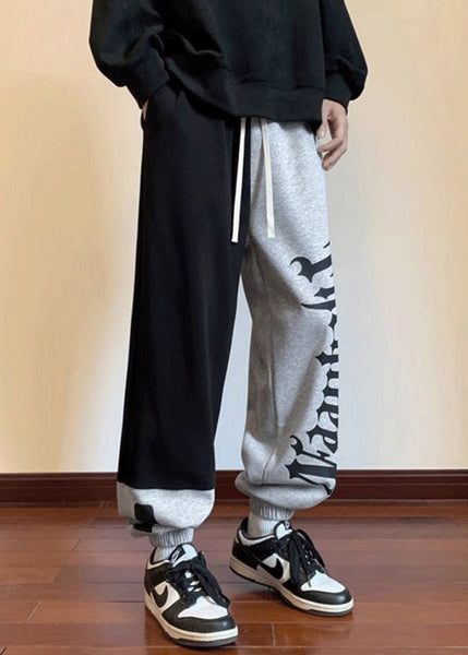 Original Design Khaki Asymmetrical Elastic Waist Cotton Men Pants Fall WA058 MENP241110