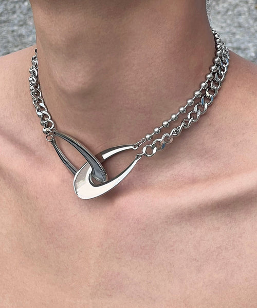 Metal Necklace Original Chain Design Asymmetrical FashionChic