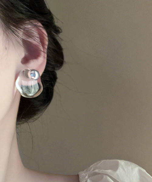 Original Nude Earrings Alloy Stud Design Crystal FashionChic