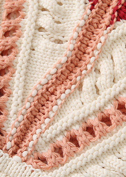 Original Design O-Neck Striped Hollow Out Knit Sweaters Spring YY005 ABC