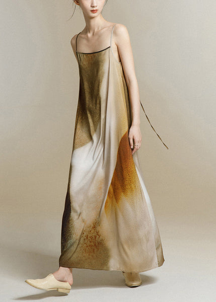 Original Design Print Backless Spaghetti Strap Dress Summer WW1006 Ada Fashion