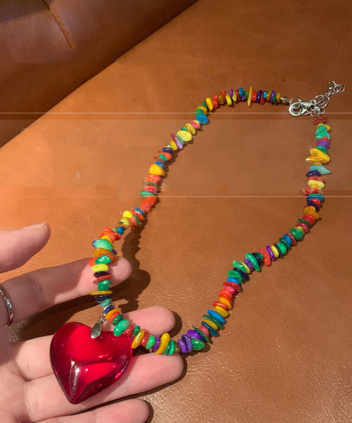 Rainbow Necklace Original Alloy Love Design Pendant FashionChic