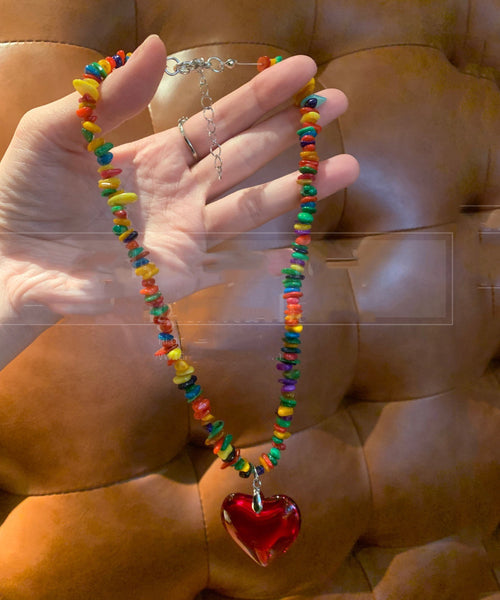 Rainbow Necklace Original Alloy Love Design Pendant FashionChic