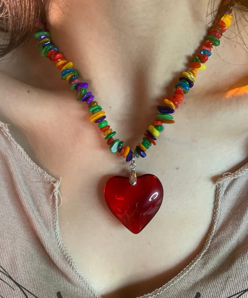 Rainbow Necklace Original Alloy Love Design Pendant FashionChic