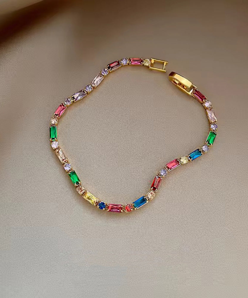 Design Chain Original Overgild Zirco Bracelet Rainbow FashionChic