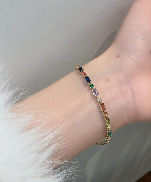 Design Chain Original Overgild Zirco Bracelet Rainbow FashionChic