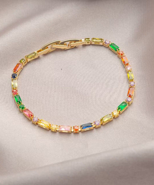 Design Chain Original Overgild Zirco Bracelet Rainbow FashionChic