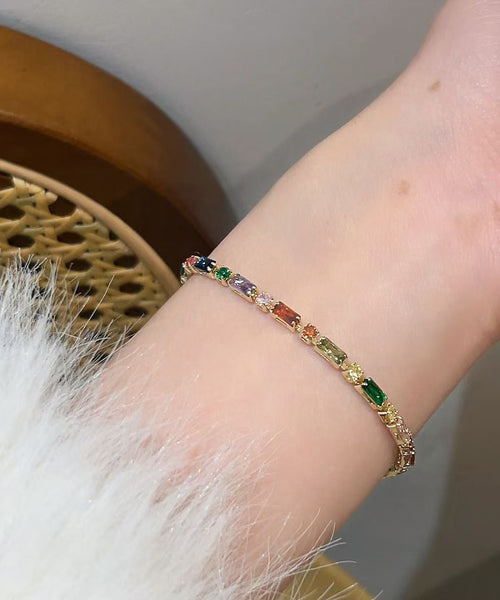 Design Chain Original Overgild Zirco Bracelet Rainbow FashionChic