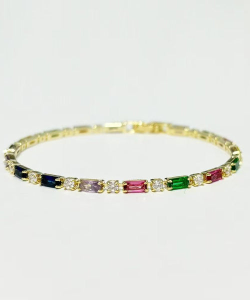 Design Chain Original Overgild Zirco Bracelet Rainbow FashionChic