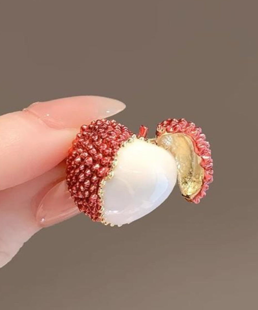 Original Design Red Alloy Lychee Brooch RG005 ABC