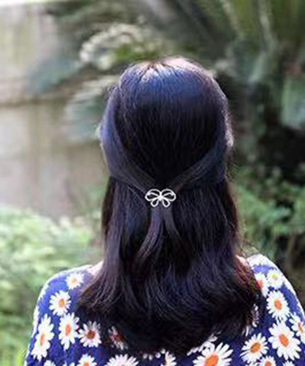 Original Design Silk Sterling Silver Bow Hairpin TS022
